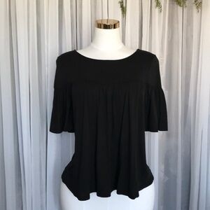 Black Flowy Top